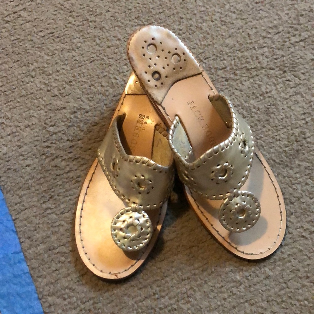 Jack Rogers Hamptons Mid-  Wedge (Platinum color )